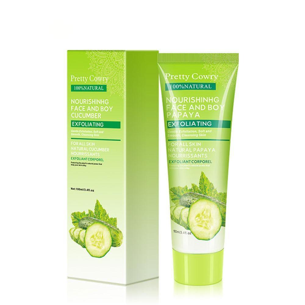 Cucumber Coconut Papaya Facial Exfoliating Gel Cream Body Cleansing — photo 4