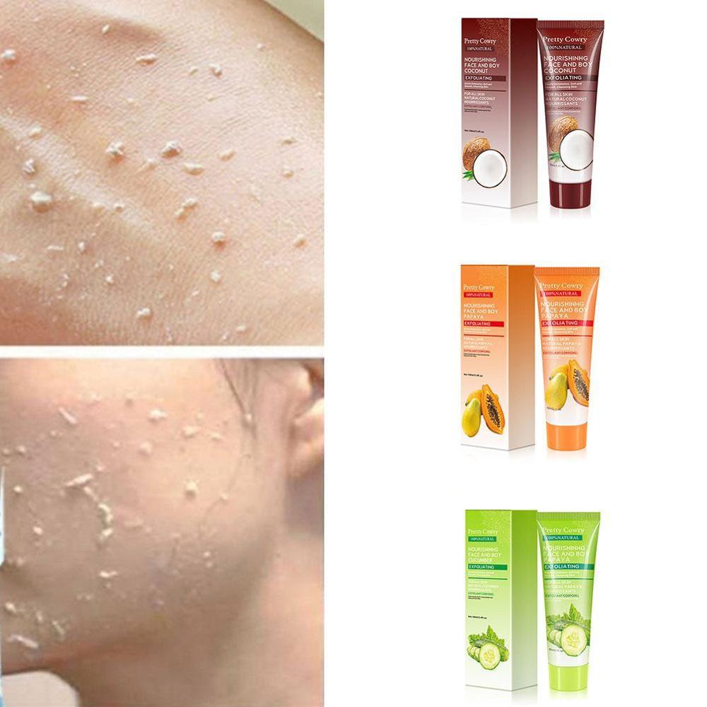 Cucumber Coconut Papaya Facial Exfoliating Gel Cream Body Cleansing — photo 6