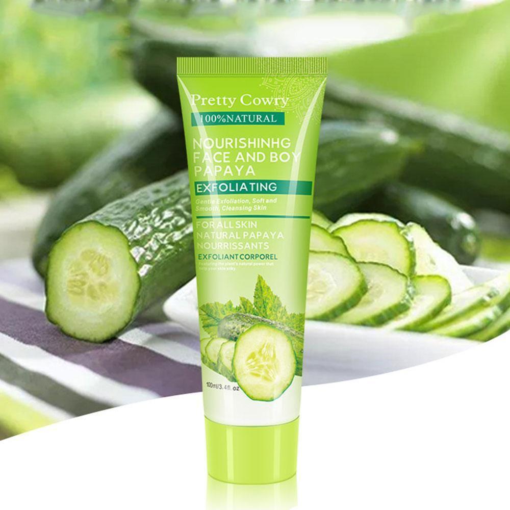 Cucumber Coconut Papaya Facial Exfoliating Gel Cream Body Cleansing — photo 8