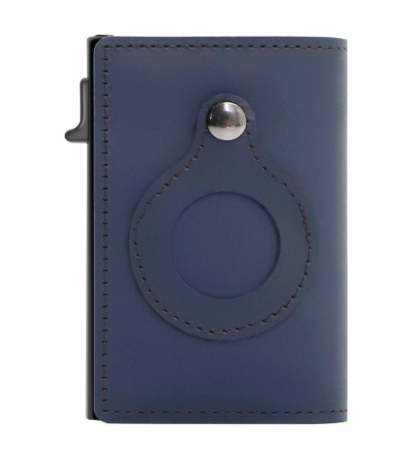 AirTag Wallet Anti Theft Bullet Card Bag Multi-functional Rfid Card Holder Men's Leather Slim Wallets For Airtag Air Tag — photo 9