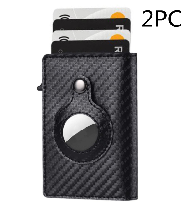 AirTag Wallet Anti Theft Bullet Card Bag Multi-functional Rfid Card Holder Men's Leather Slim Wallets For Airtag Air Tag — photo 10