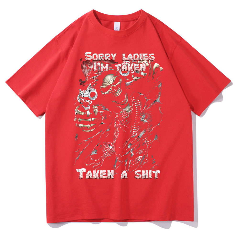 Epic Skull Man Graphic Tshirt Sorry Ladies I'm Taken Taken — photo 3