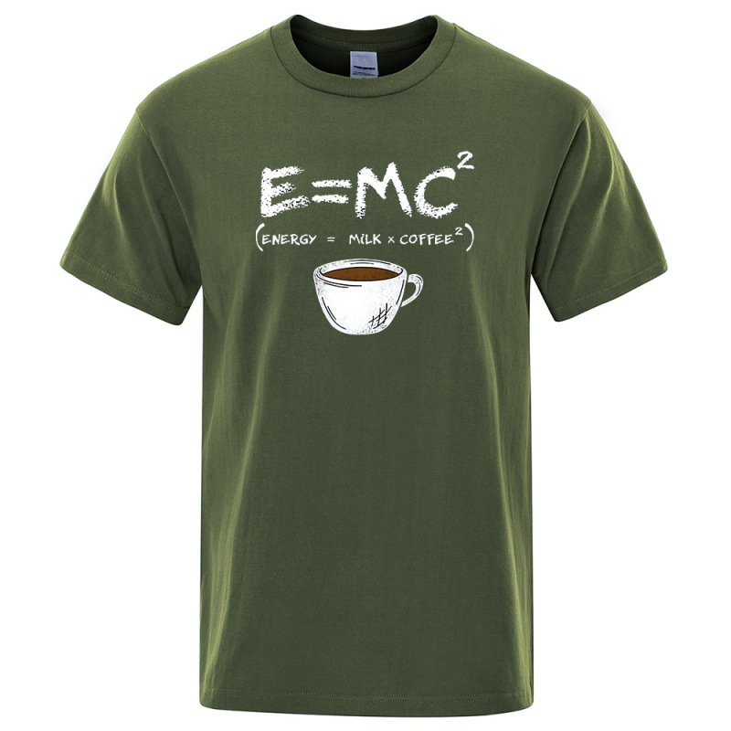 EnergyMilk Coffee Printing Men Tshirt Casual Breathable Tsh — photo 3