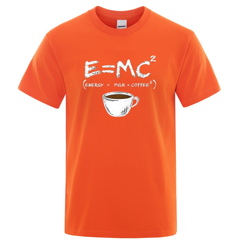 EnergyMilk Coffee Printing Men Tshirt Casual Breathable Tsh — photo 12