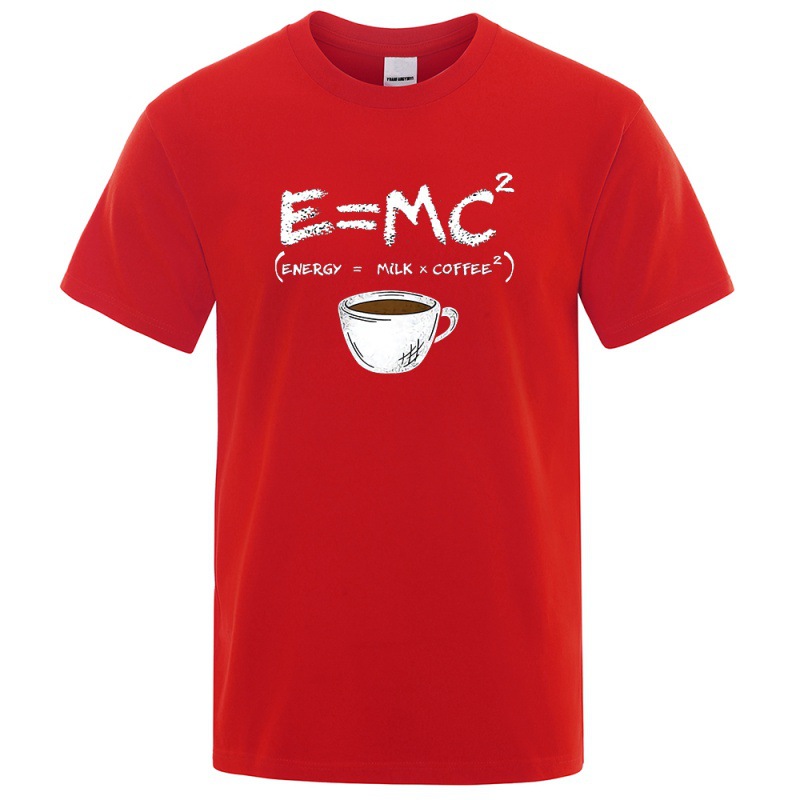 EnergyMilk Coffee Printing Men Tshirt Casual Breathable Tsh — photo 4
