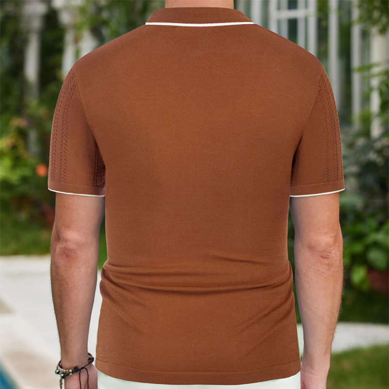Short-sleeved Polo Shirt Summer Button Lapel Top Fashion Business Men's Clothing — photo 8