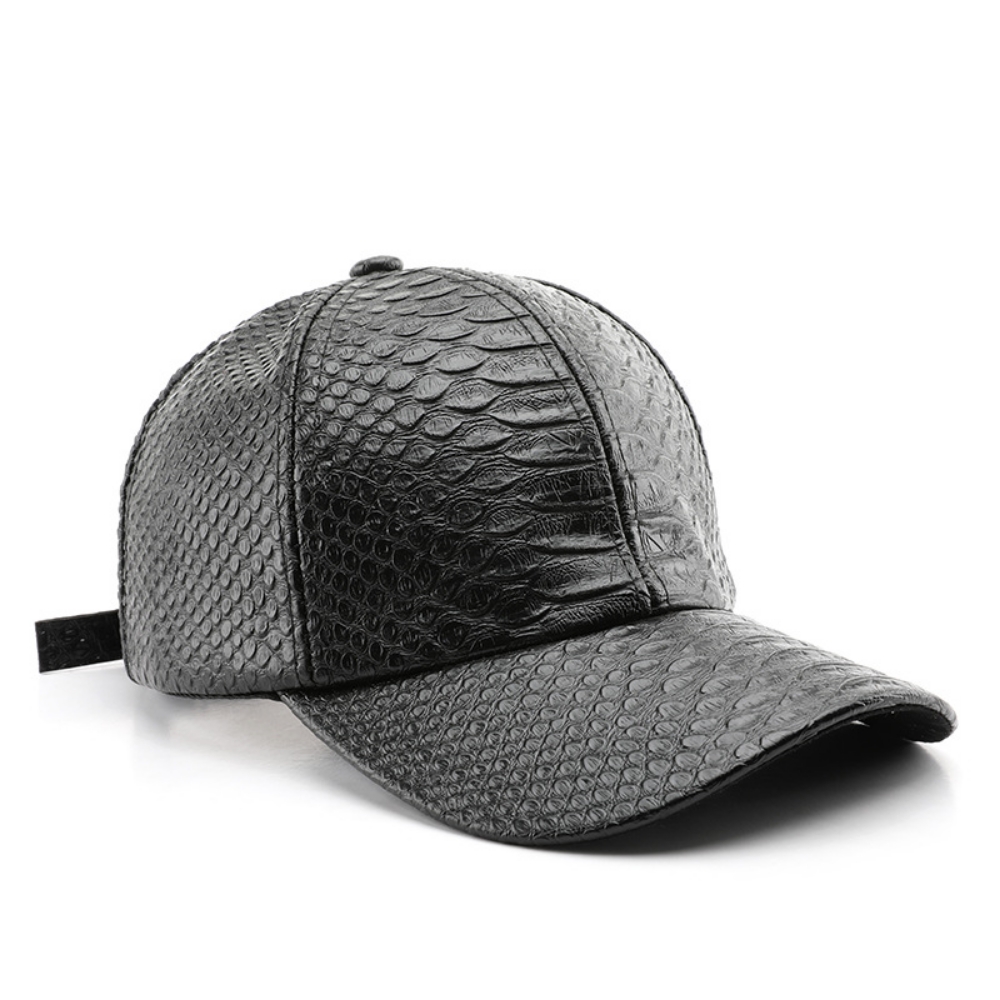 Monochromatic Light Board PU Leather Adjustable Trend Casual Baseball Cap Suitable For Outdoor Sports And Travel