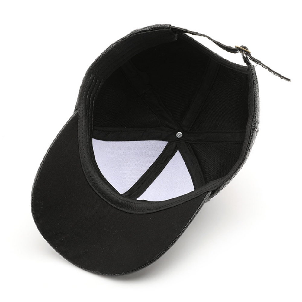 Monochromatic Light Board PU Leather Adjustable Trend Casual Baseball Cap Suitable For Outdoor Sports And Travel — photo 8