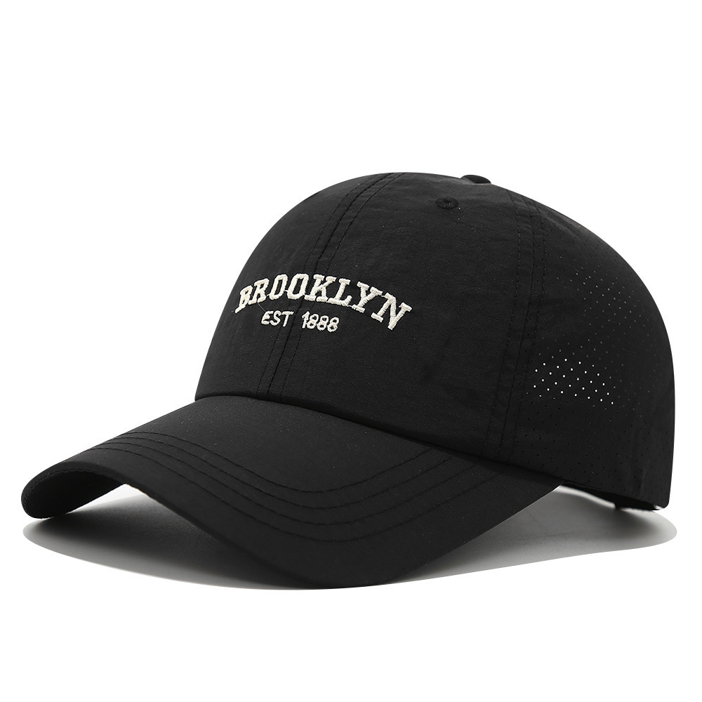 Men's And Women's Slim-fit Mesh Embroidered Letter Brooklyn Fashion Streetwear Baseball Cap Suitable For Daily Commuting, Outdoor Camping, And Weekend Outings. — photo 3