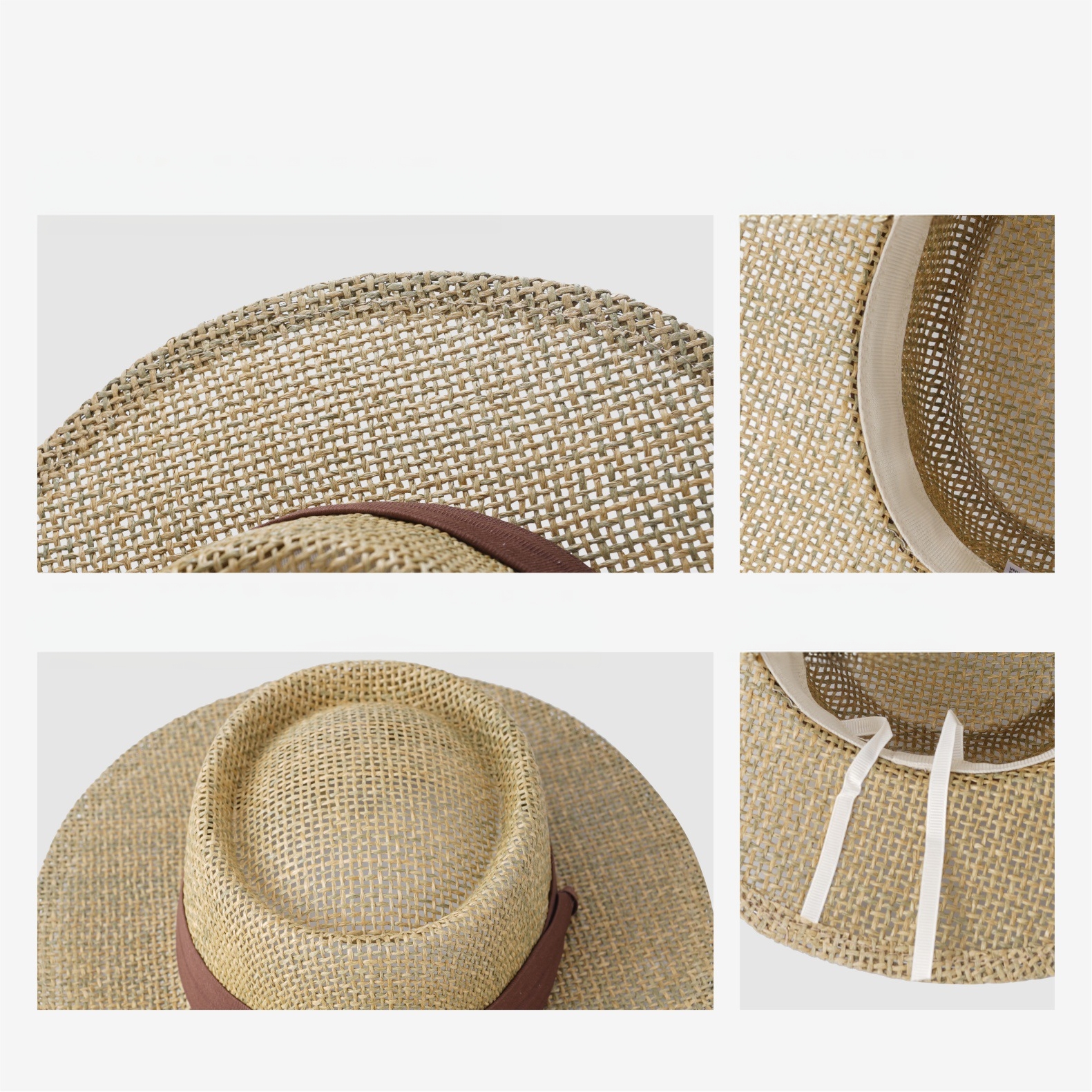 Women's Old Money Style Hollow Flat-top Straw Hat, Summer Versatile Sun Hat For Vacation, Beach & Seaside Sun Protection Straw Fedora — photo 9