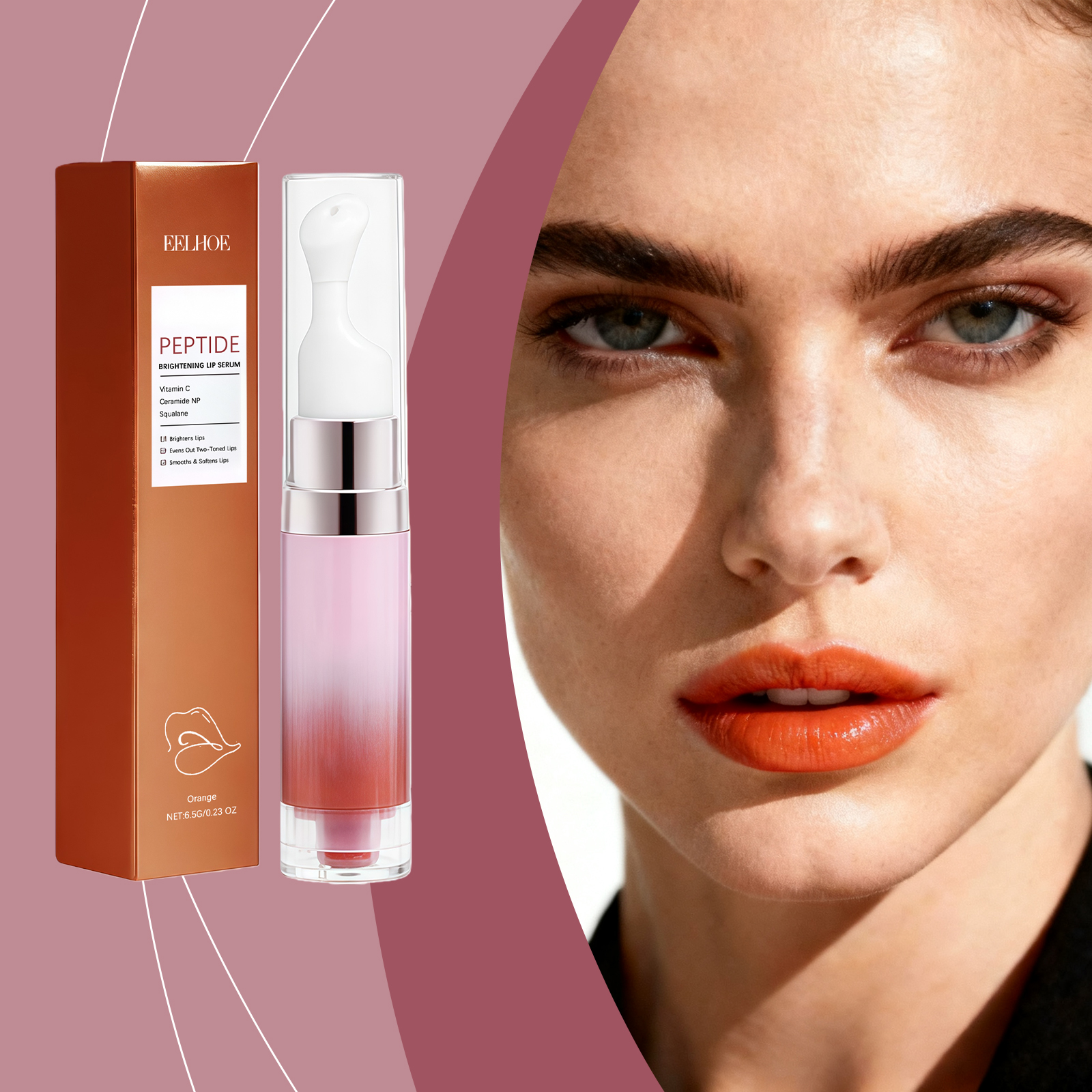 Skin Brightening Moisturizing Lip E Ssence  Orange  6.5g 1 Box — photo 4
