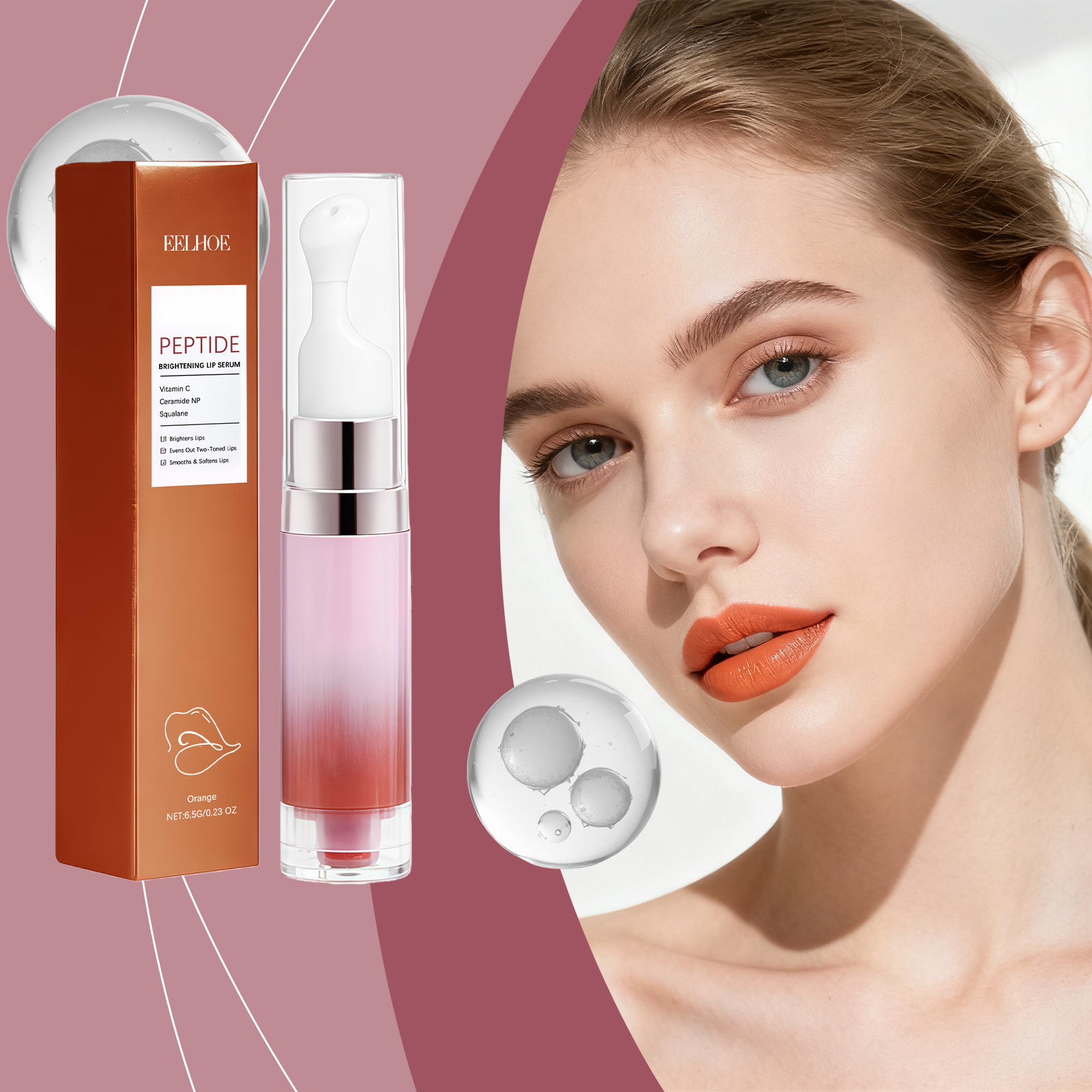Skin Brightening Moisturizing Lip E Ssence  Orange  6.5g 1 Box — photo 8