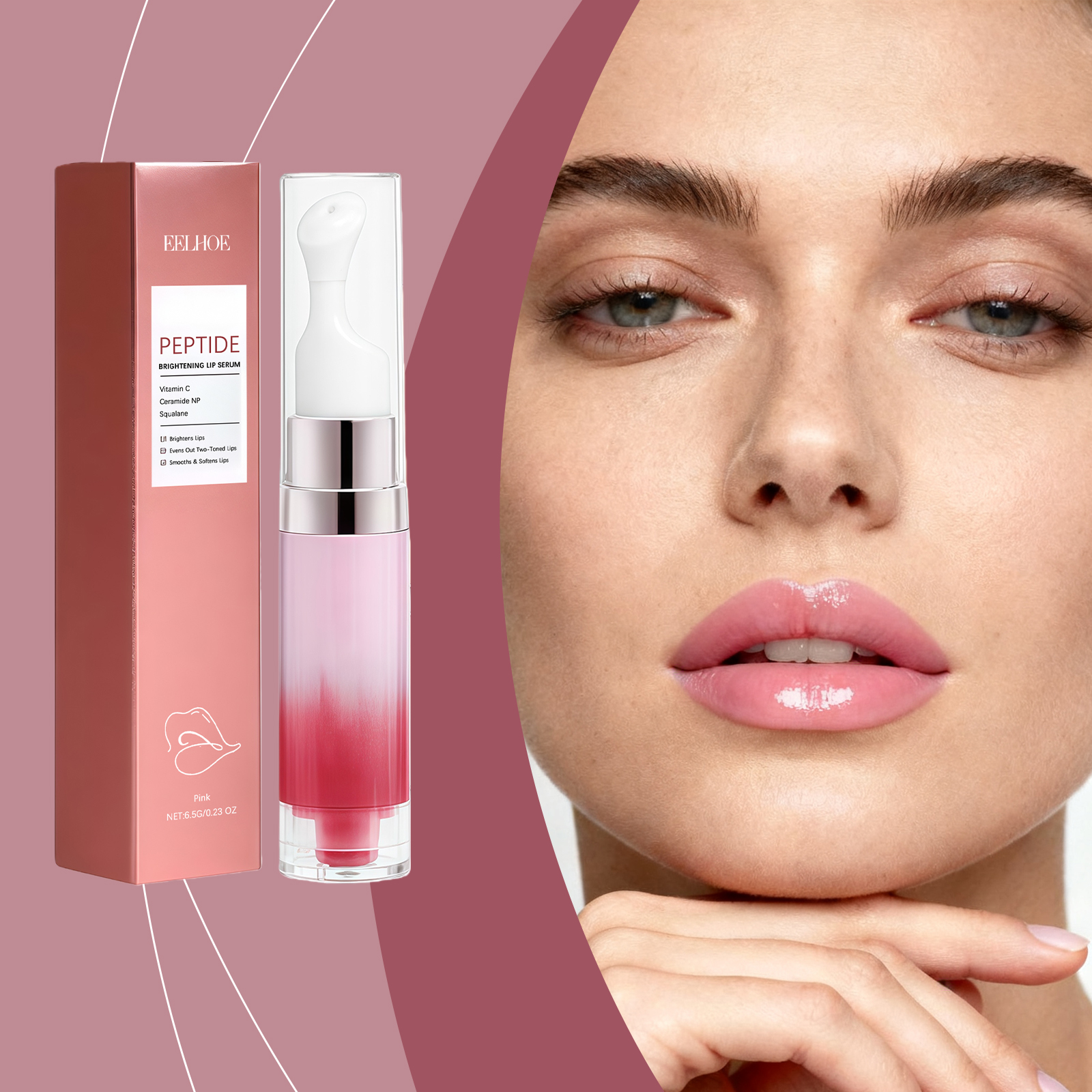 Skin Brightening Moisturizing Lip E Ssence -pink- 6.5g 1 Box — photo 4