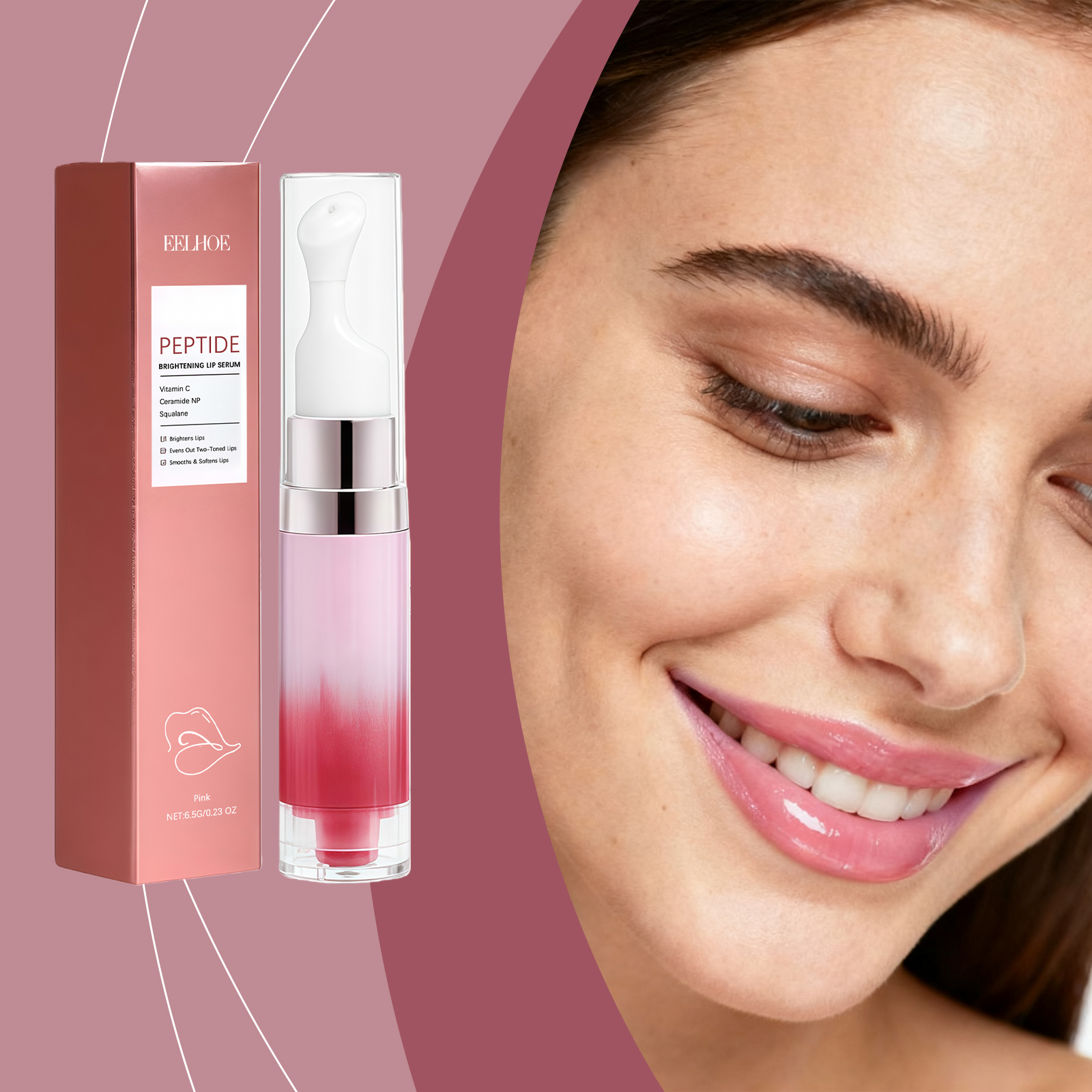 Skin Brightening Moisturizing Lip E Ssence -pink- 6.5g 1 Box — photo 6