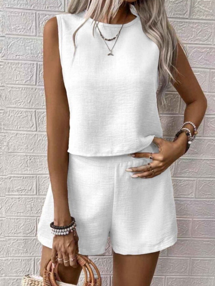 Independent Station Amazon 2025 European And American Export Cross-Border New Hot Selling Fashion Casual Vest Shorts Suit — photo 8