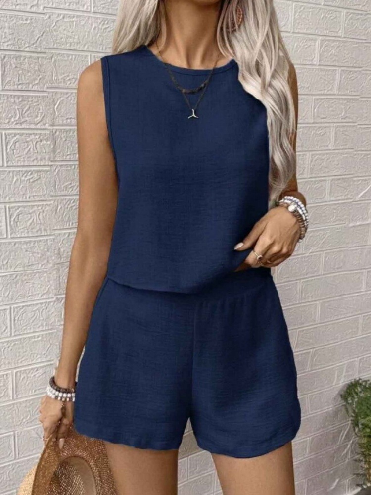Independent Station Amazon 2025 European And American Export Cross-Border New Hot Selling Fashion Casual Vest Shorts Suit — photo 9
