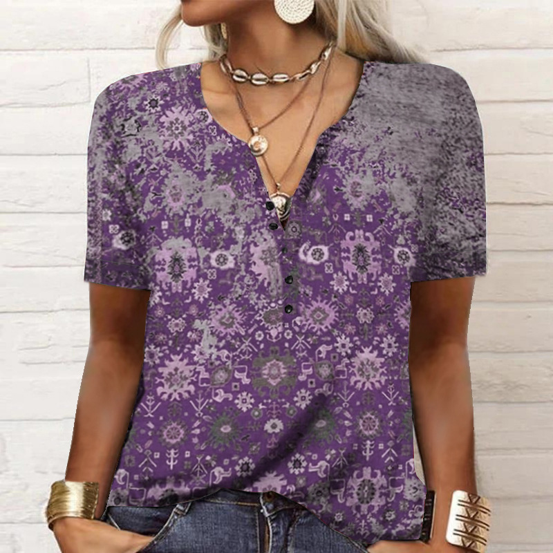 2026 Spring Summer European And American New Women's Short Sleeved Printed Casual Fashion Versatile Short Sleeved T-shirt — photo 7