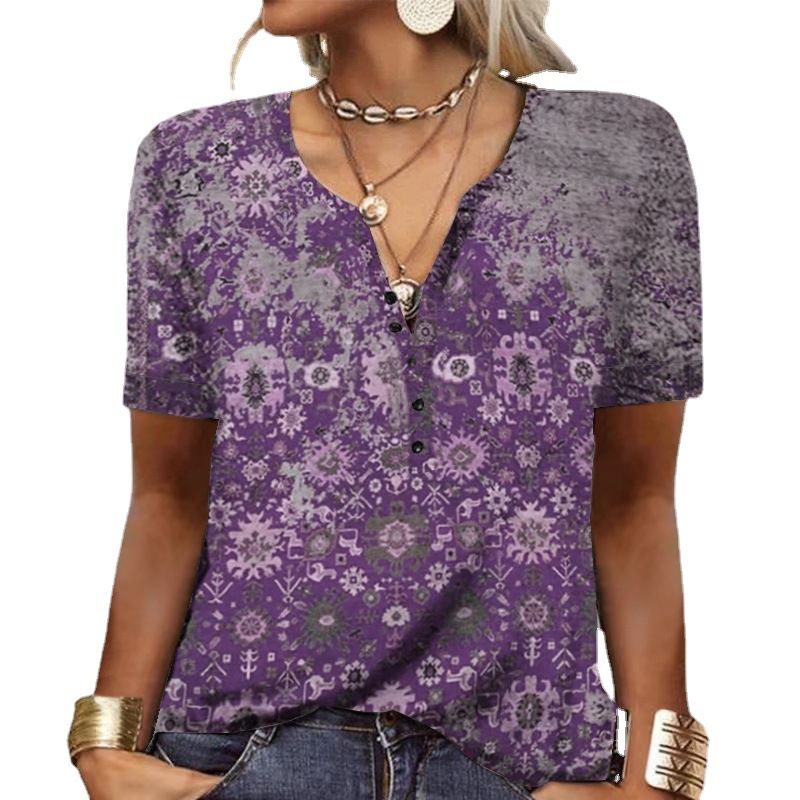2026 Spring Summer European And American New Women's Short Sleeved Printed Casual Fashion Versatile Short Sleeved T-shirt — photo 10