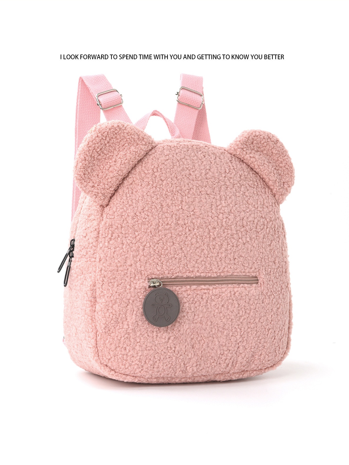 Plush Backpack 2025 New Popular Fashion Casual Ear Teddy Bear Backpack Cartoon Children's Backpack-1087 Brown — photo 3
