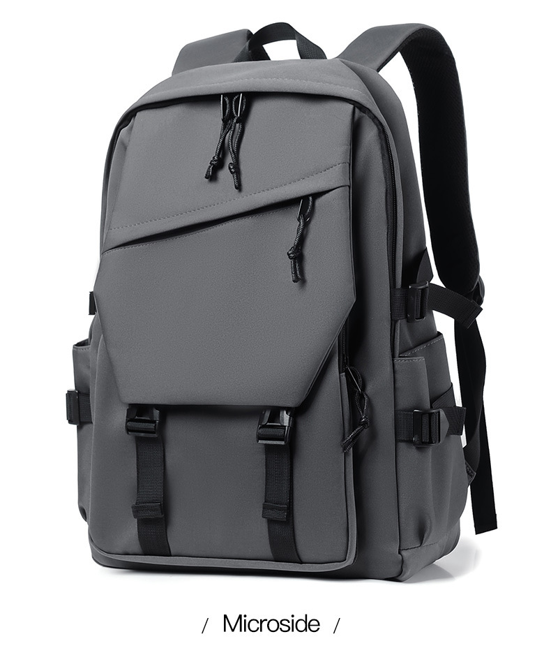 New Niche Trendy Backpack For Both Men And Women, Designed For Middle School, High School, And College Students With A Large Capacity - Gray