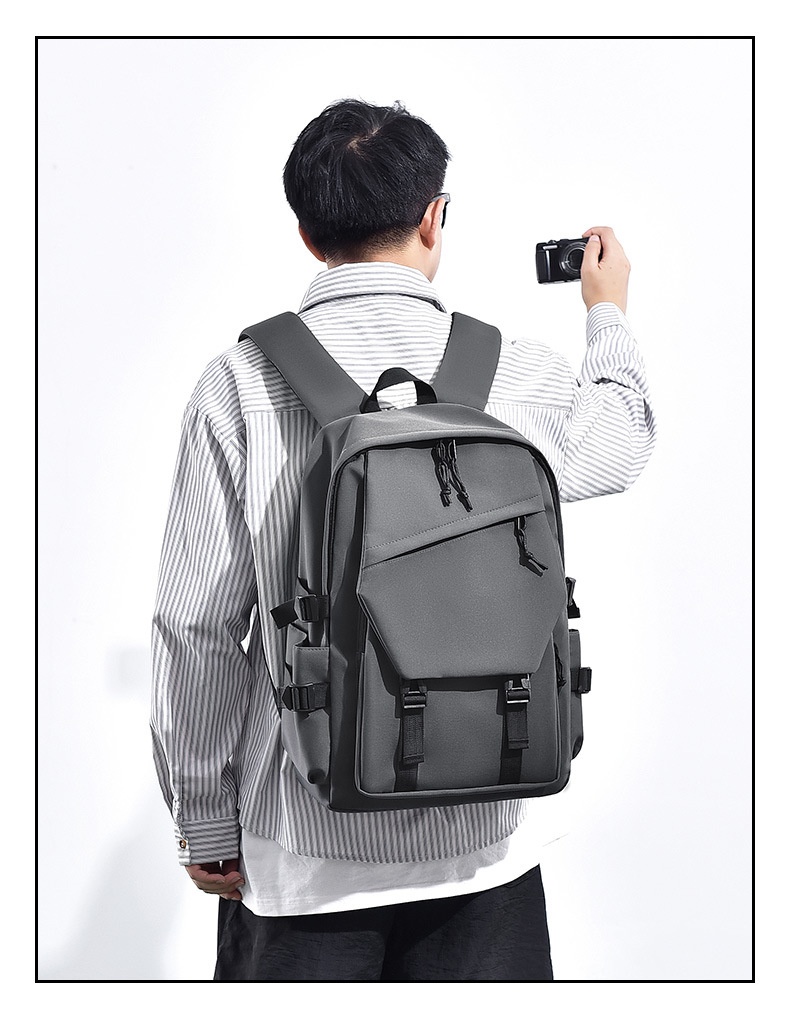 New Niche Trendy Backpack For Both Men And Women, Designed For Middle School, High School, And College Students With A Large Capacity - Gray — photo 2