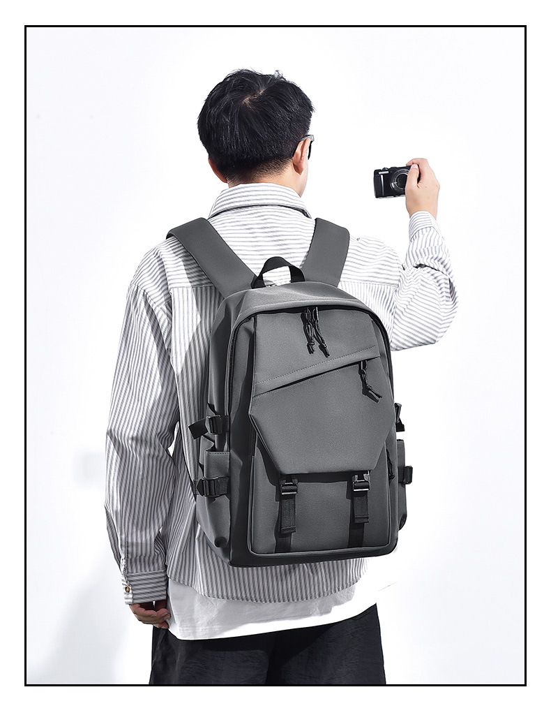 New Niche Trendy Backpack For Both Men And Women, Designed For Middle School, High School, And College Students With A Large Capacity - Gray — photo 5