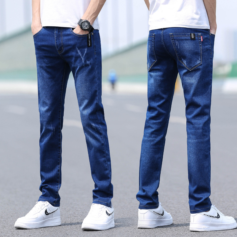 Spring And Summer Denim Trousers Men's Slim Straight Stretch — photo 4
