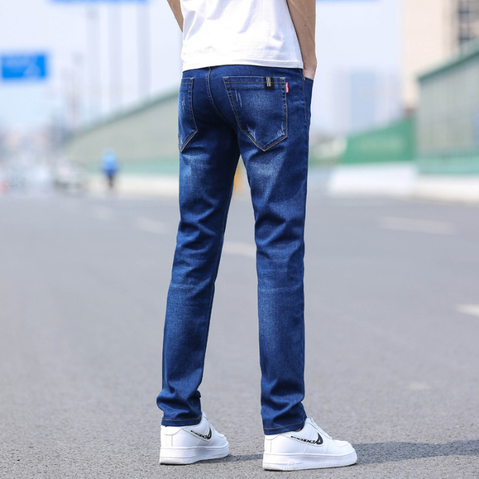Spring And Summer Denim Trousers Men's Slim Straight Stretch — photo 6