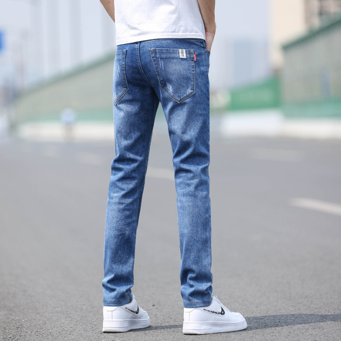 Spring And Summer Denim Trousers Men's Slim Straight Stretch — photo 8