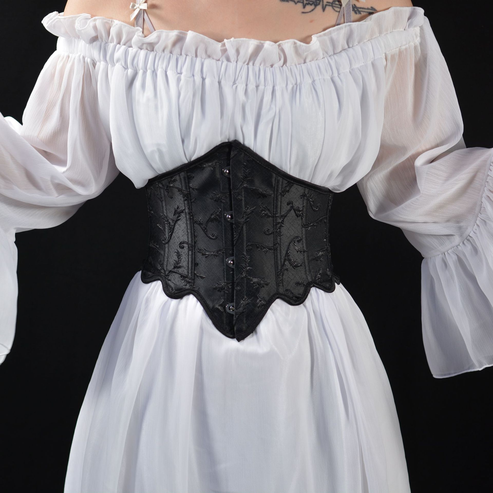 Embossed Jacquard 14 Bone Waistband Waist Seal