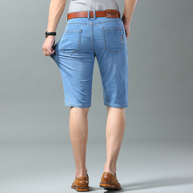Thin Ice Silk Men's Stretch 7-quarter Denim Shorts — photo 5