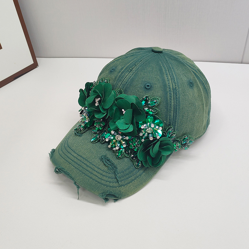 Fashion Colorful Sequin Rhinestones Sun Protection Light Luxury Peaked Cap — photo 4