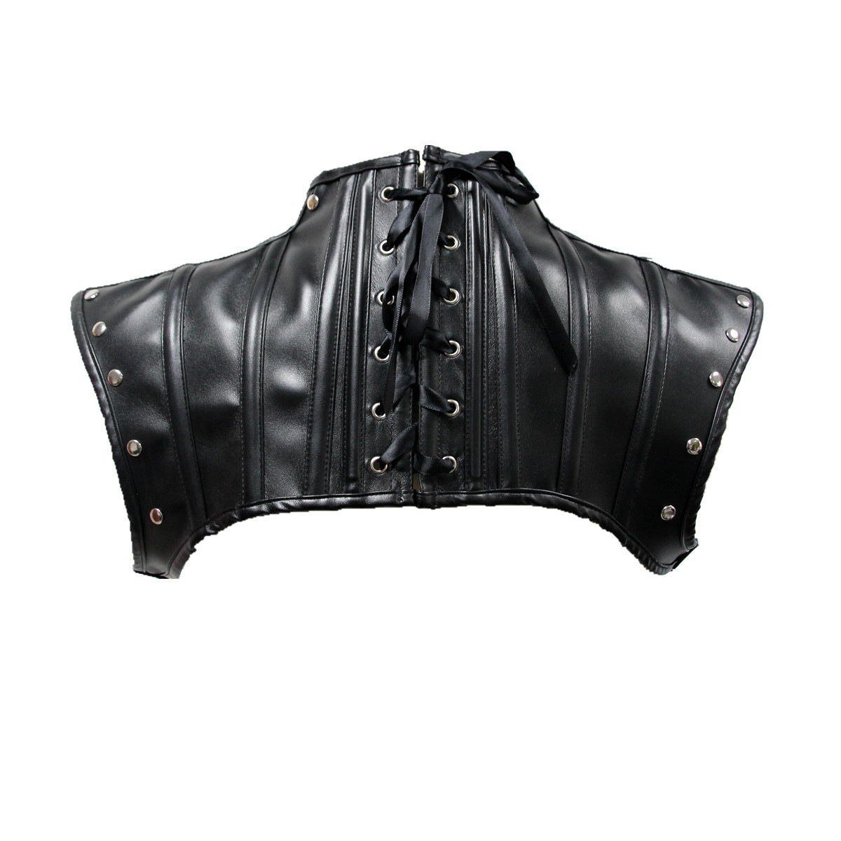 Punk Bunched Neck Knight Leather Shawl Motorcycle Belt Buckle — photo 3