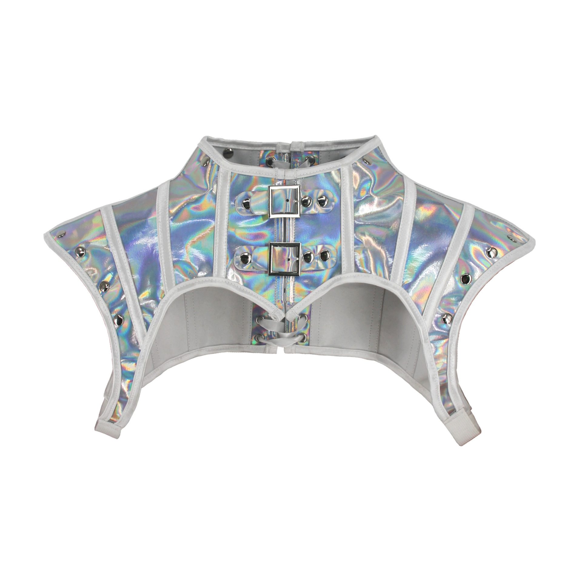 Punk Bunched Neck Knight Leather Shawl Motorcycle Belt Buckle — photo 4