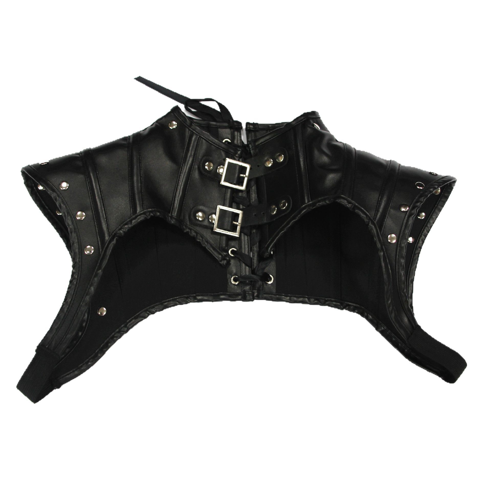 Punk Bunched Neck Knight Leather Shawl Motorcycle Belt Buckle — photo 7