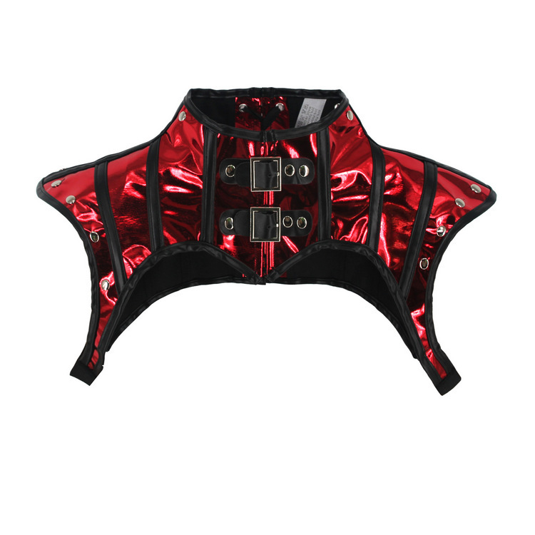 Punk Bunched Neck Knight Leather Shawl Motorcycle Belt Buckle — photo 8