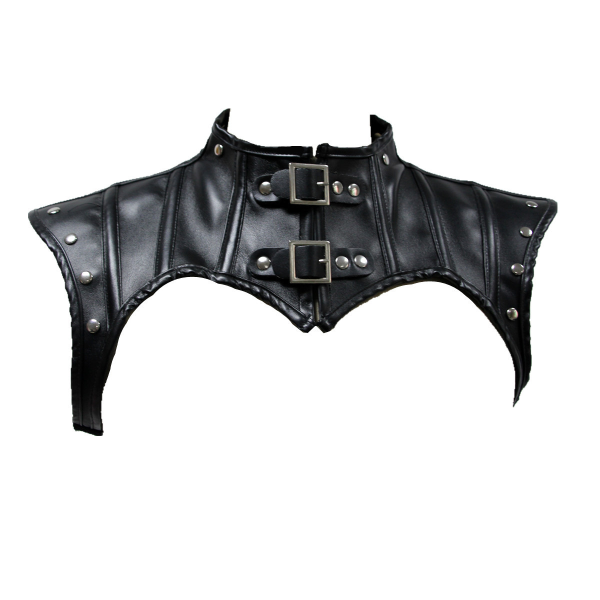Punk Bunched Neck Knight Leather Shawl Motorcycle Belt Buckle — photo 10