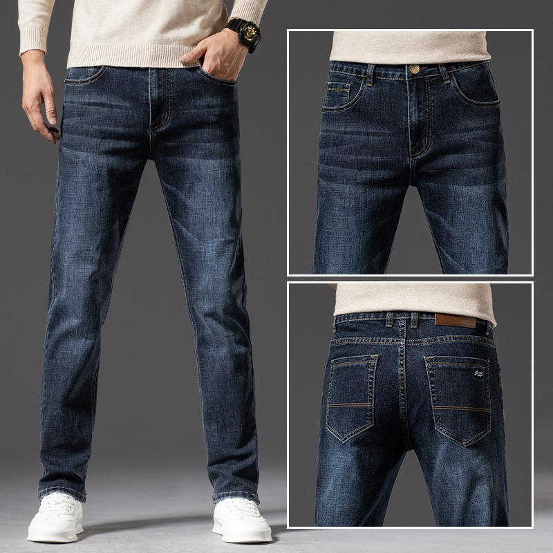 Affordable Luxury Denim Jeans For Men SpringAutumn  New Arrival High-End Stretch Business Style — photo 4