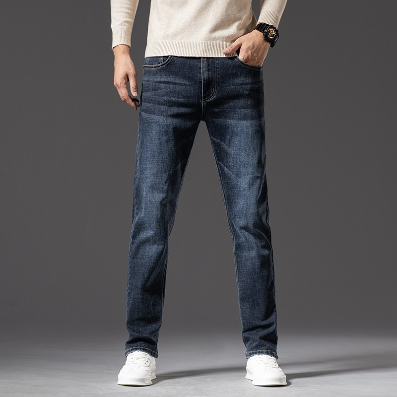 Affordable Luxury Denim Jeans For Men SpringAutumn  New Arrival High-End Stretch Business Style — photo 7