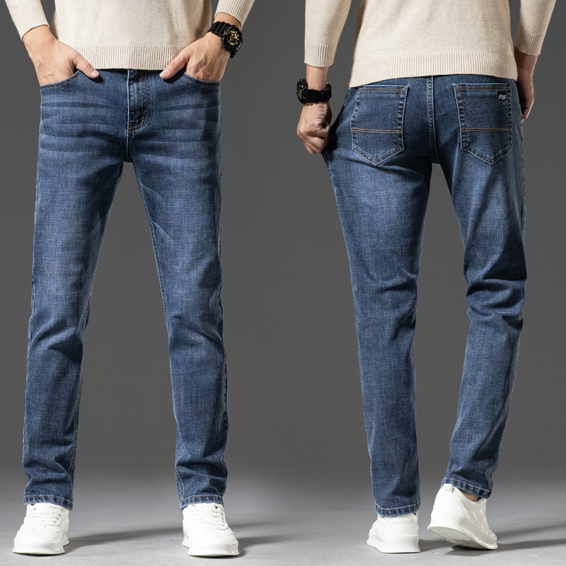 Affordable Luxury Denim Jeans For Men SpringAutumn  New Arrival High-End Stretch Business Style — photo 8