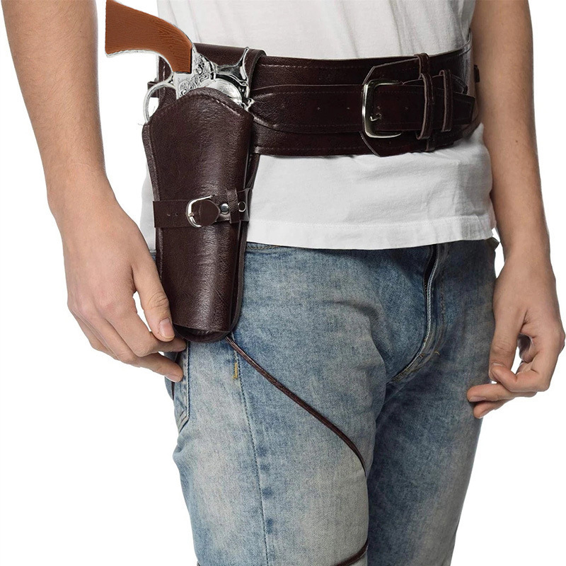 Medieval Retro Halloween Western Cowboy Waist Cinch Belt Double-gun Holster Cosplay Costume Accessory — photo 8