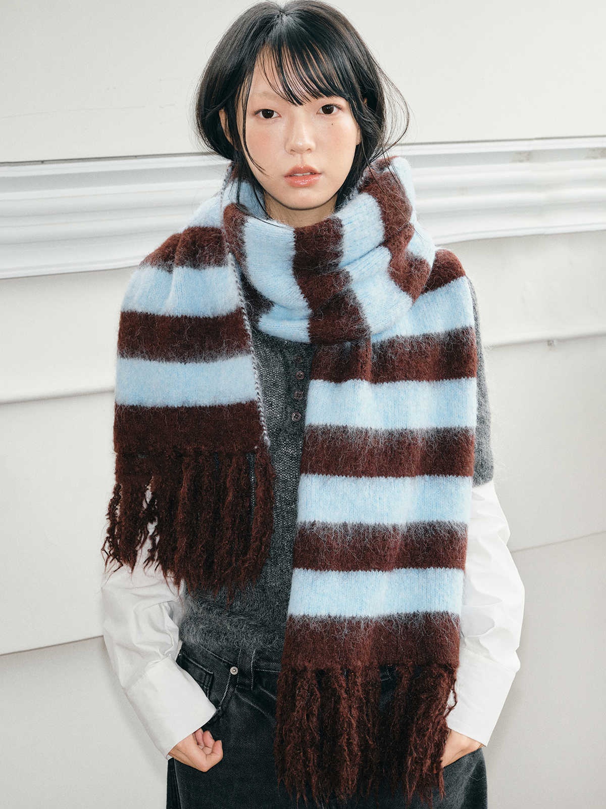 New Winter Warm Striped Scarf — photo 6