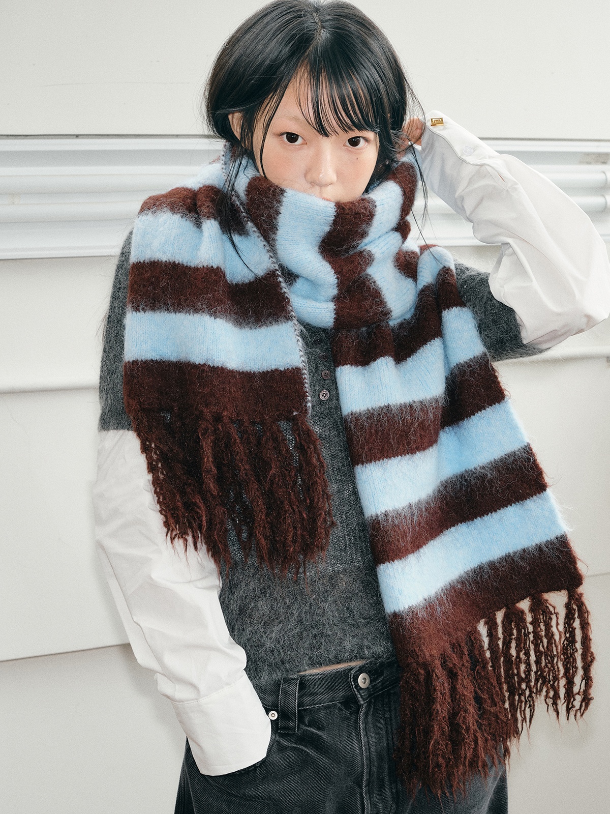 New Winter Warm Striped Scarf — photo 11