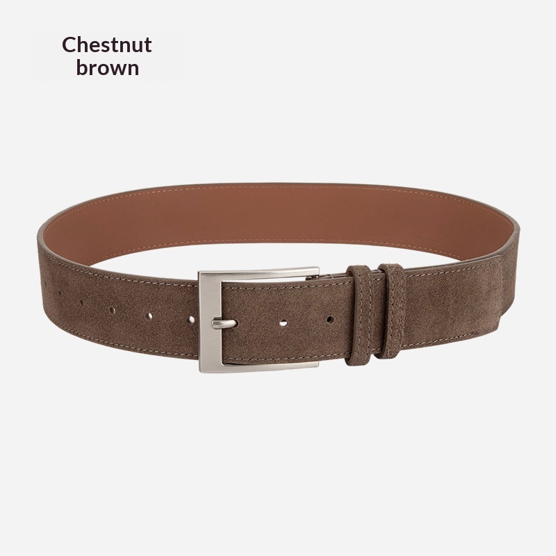 Womens Niche Style Decorative Dress Pants Belt Korean Style Genuine Leather Waist Belt — photo 5