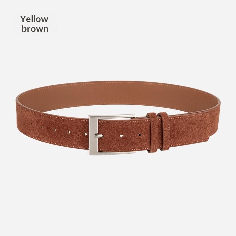 Womens Niche Style Decorative Dress Pants Belt Korean Style Genuine Leather Waist Belt — photo 7