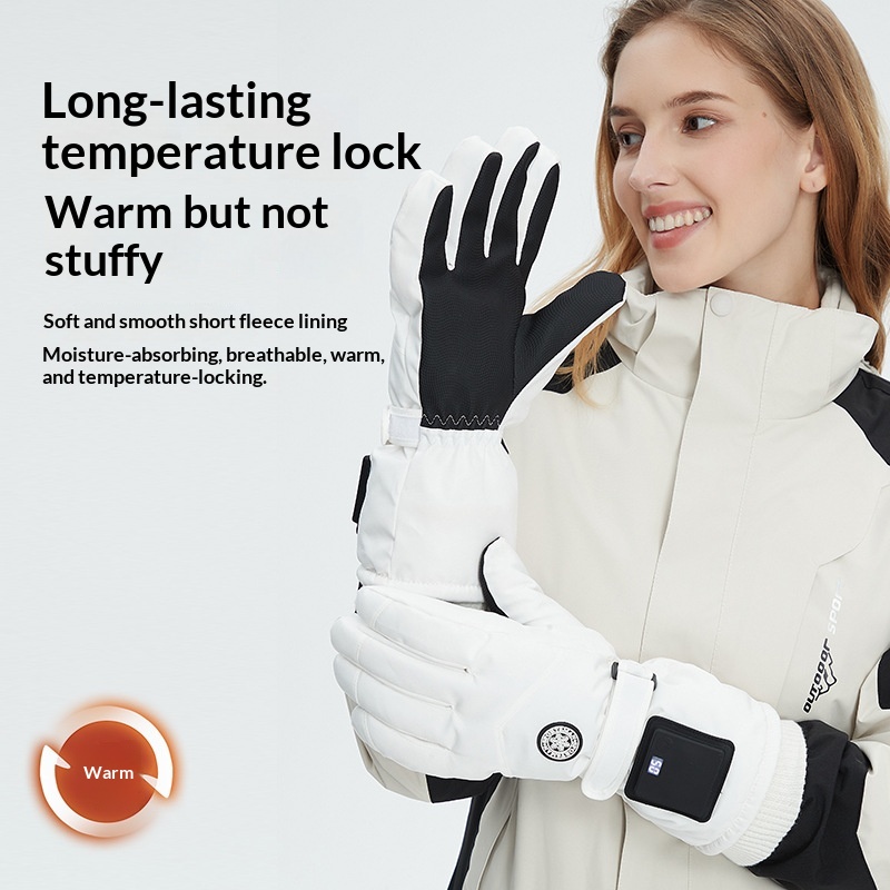 Intelligent Electric Heating Outdoor Skiing Gloves — photo 4