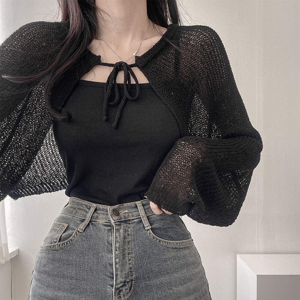 Ice-silk Short Shawl With Tie Belt — photo 7