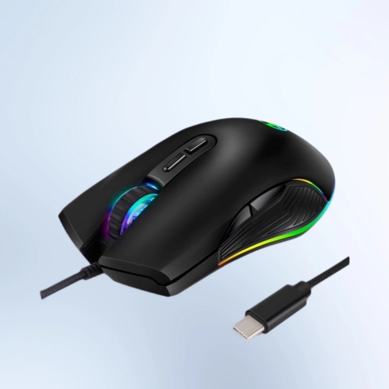 USB-C Wired Optical Mouse With RGB Colorful Lighting — photo 4