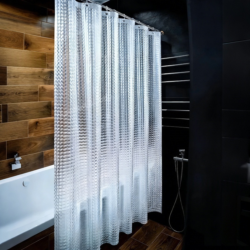 Punch-free Bathroom Partition Curtain — photo 10