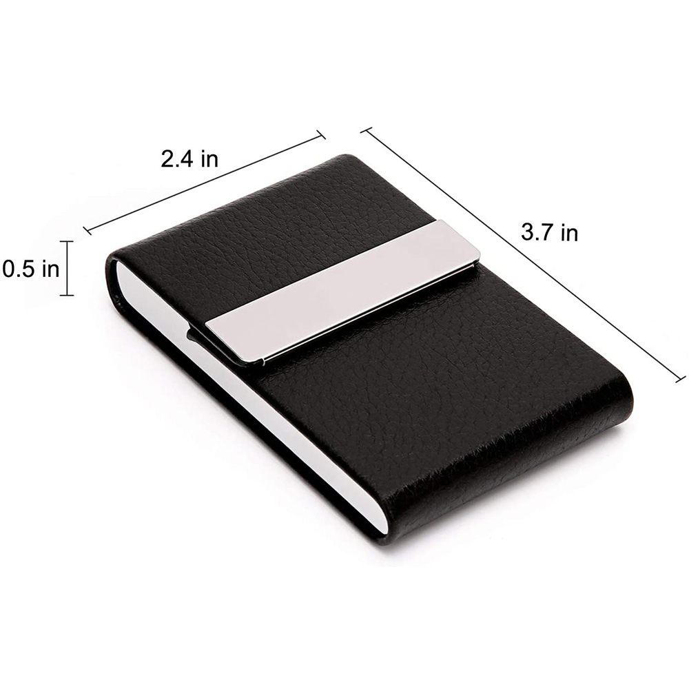 PU Leather Business Card Holder - Slim Portable Credit Card Case Wallet for Office Travel — photo 5